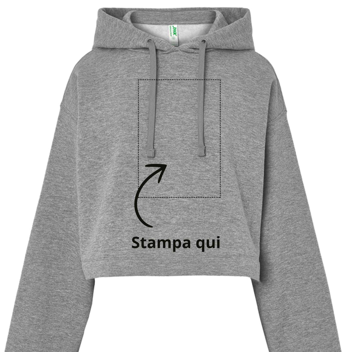 Felpa Donna personalizzata regular cropped | Cod. SWULCROP