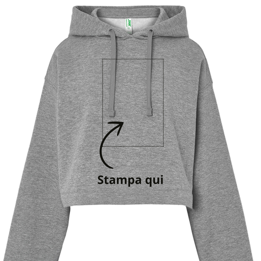 Felpa Donna personalizzata regular cropped | Cod. SWULCROP