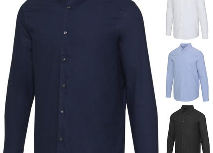Camicia ricamata classica Oxford da uomo | Cod. 39500500