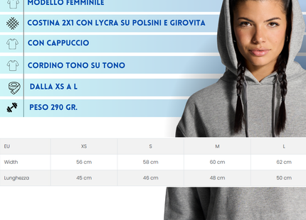 Felpa Donna personalizzata regular cropped | Cod. SWULCROP