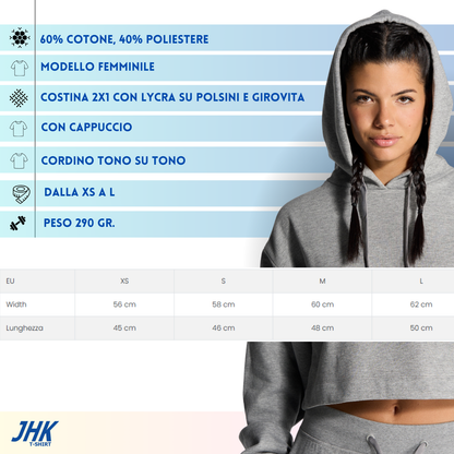Felpa Donna personalizzata regular cropped | Cod. SWULCROP