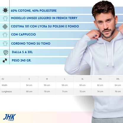 Felpa Unisex leggera con cappuccio | Cod. SWRAFUZIP (Copia)