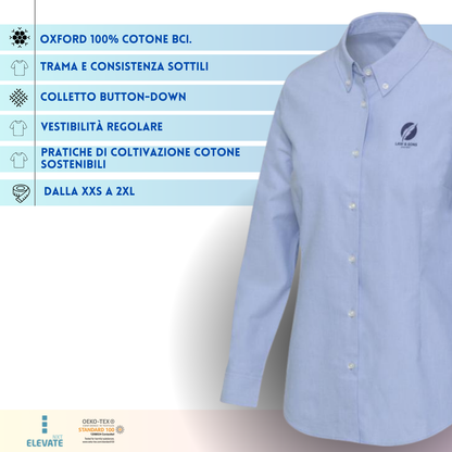 Camicia ricamata classica Oxford da donna | Cod. 39501509