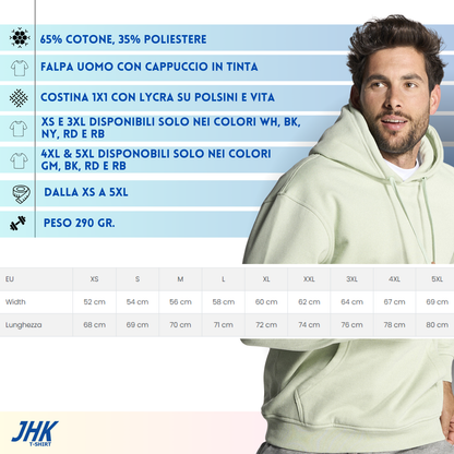 Felpa unisex personalizzata con cappuccio 62 colorazioni | Cod. SWRAKNG