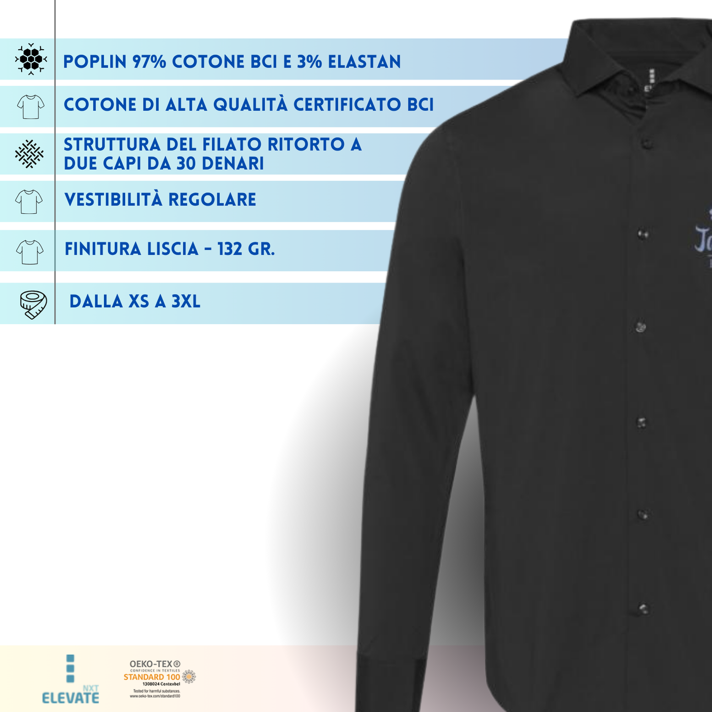 Camicia in tessuto di popeline Carnelian ricamata | Cod. 39502900