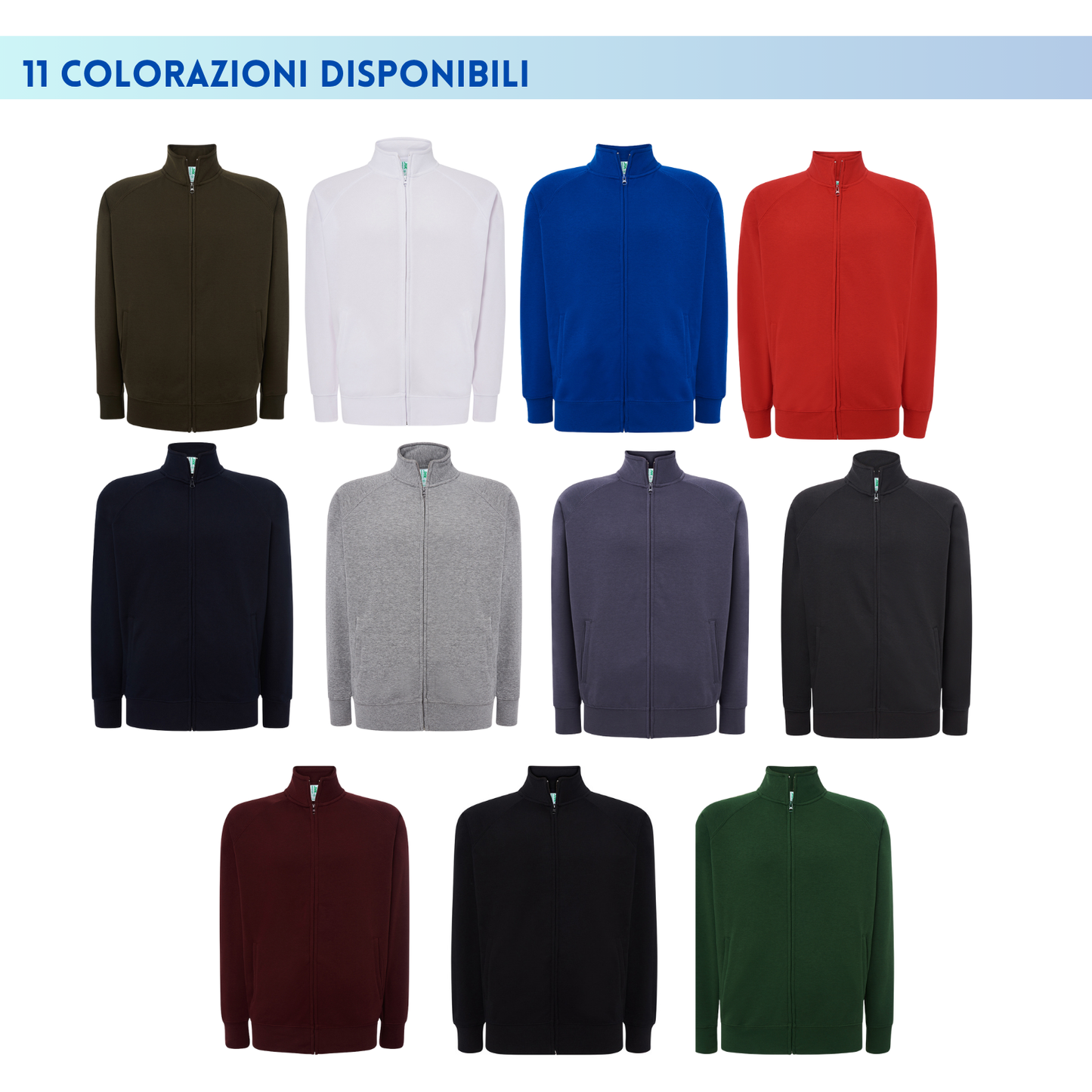 Felpa Unisex a zip intera | Cod. SWRAFUZIP