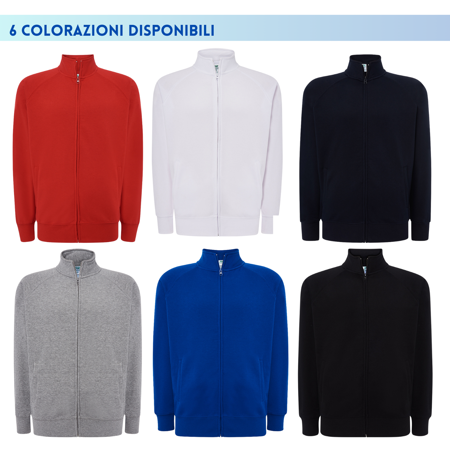 Felpa Unisex leggera a zip intera | Cod. SWFUZIP240