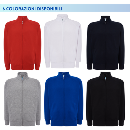 Felpa Unisex leggera a zip intera | Cod. SWFUZIP240