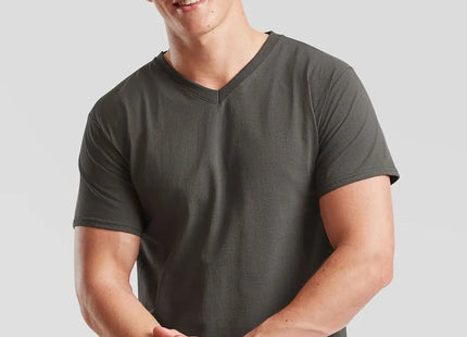 T-shirt Fruit of the Loom Valueweight FR610660 scollo a V