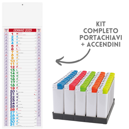 Kit Calendario 2025 + accendini Kit Fire