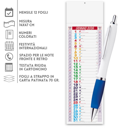 Kit Calendario 2026 + Penna Personalizzati | Cod. Kit Smart