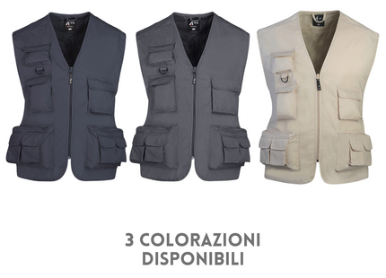 Gilet da lavoro multitasche personalizzato | Cod. PM811