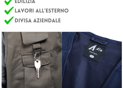 Gilet da lavoro multitasche personalizzato | Cod. PM811