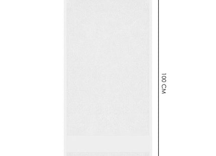 GYM PM925BI Telo Spugna Bianco Personalizzabile 50x100 cm