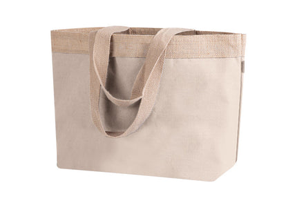 James - Shopper in Cotone Laminato e Juta 220 g/m² Personalizzabile