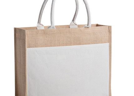 Shopper Judi in Juta e Cotone Personalizzabile 45x35x11 cm