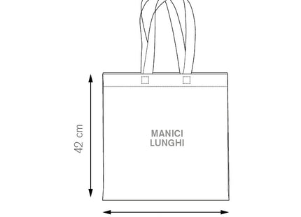 Shopper in cotone KANSAS 42x42 cm PG213 personalizzabile
