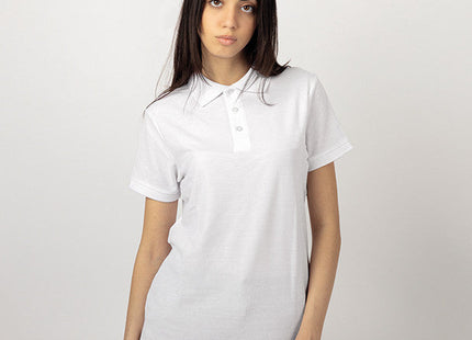 Polo mezza manica in polycotton, bianco personalizzabile – LOS ANGELES NK211