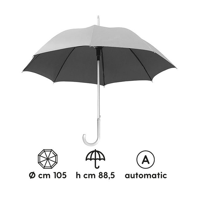 Ombrello automatico personalizzato LUNAR con struttura in fibra di vetro PL102