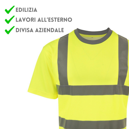 Magliette da lavoro alta visibilità | Cod. KXPCSHIRT
