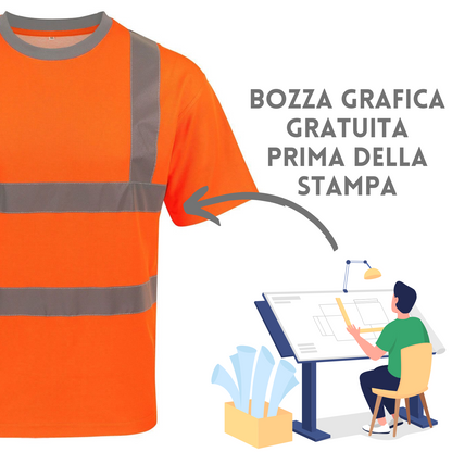 Magliette da lavoro alta visibilità | Cod. KXPCSHIRT