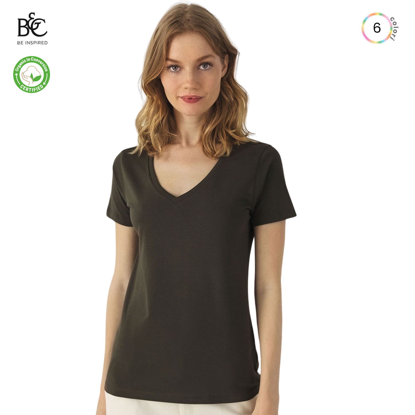 Magliette donna in cotone organico personalizzate | Cod. BCTW045