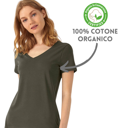 Magliette donna in cotone organico personalizzate | Cod. BCTW045