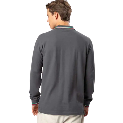 Polo a manica lunga con tricolore | Cod. BS211
