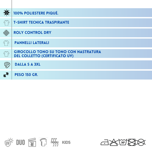 T-shirt tecnica personalizzata uomo Roly 150 gr. | Cod. Montecarlo