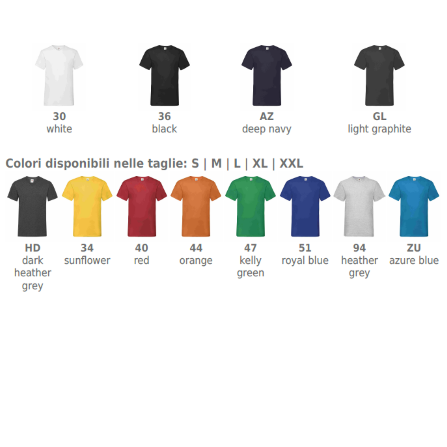 Magliette personalizzate a V Fruit Of The Loom | Cod. FR610660