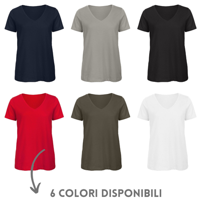 Magliette donna in cotone organico personalizzate | Cod. BCTW045