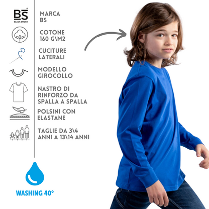 Magliette personalizzate a manica lunga bambino Cod. BSK100