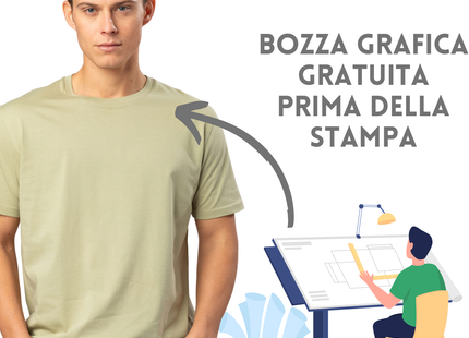 Magliette BS personalizzate in cotone organico | Cod. BS052