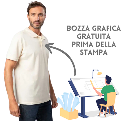 Polo a manica lunga con tricolore | Cod. BS211