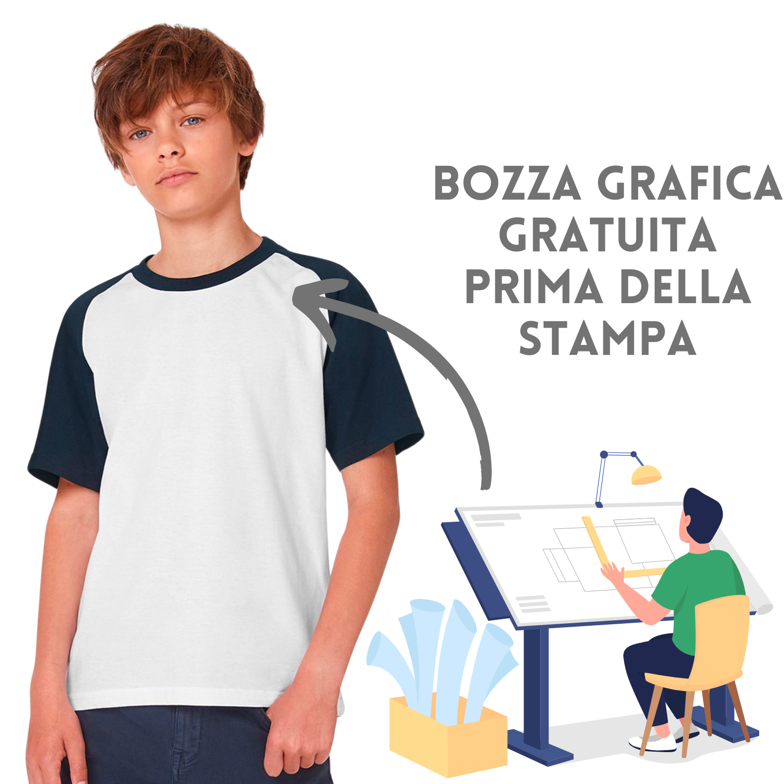 Magliette bambino personalizzate BCTK350