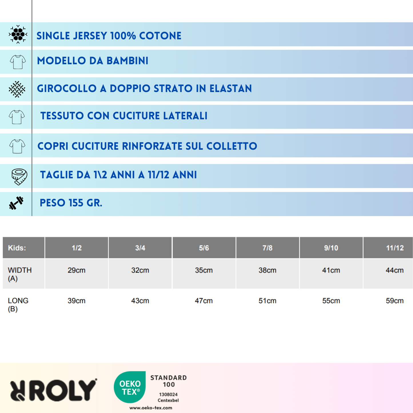 T-shirt personalizzate bambino Roly 150gr. | Cod. Beagle