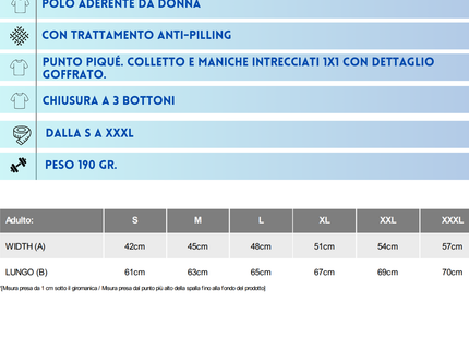 Polo donna modello premium | Cod. Pegaso premium