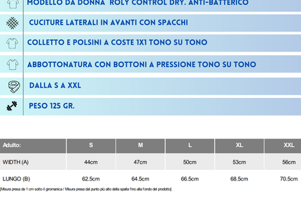 Polo sportiva da donna aderente | Cod. Tormo Woman