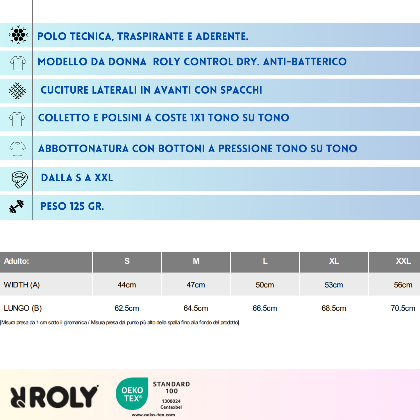 Polo sportiva da donna aderente | Cod. Tormo Woman