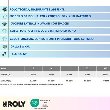 Polo sportiva da donna aderente | Cod. Tormo Woman