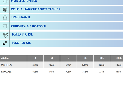 Polo sportiva uomo traspirante | Cod. Monzha