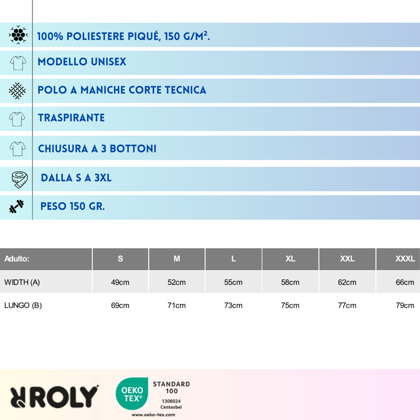 Polo sportiva uomo traspirante | Cod. Monzha