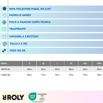 Polo sportiva uomo traspirante | Cod. Monzha