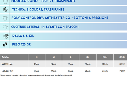 Polo sportiva uomo traspirante poliestere riciclato | Cod. Tormo Man