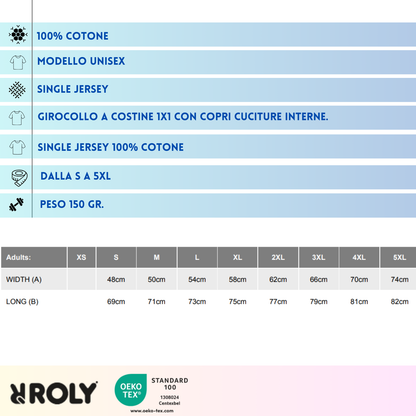 T-shirt personalizzate Roly 150gr. | Cod. Atomic