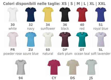 Magliette donna personalizzate Fruit of the Loom | Cod. FR614240