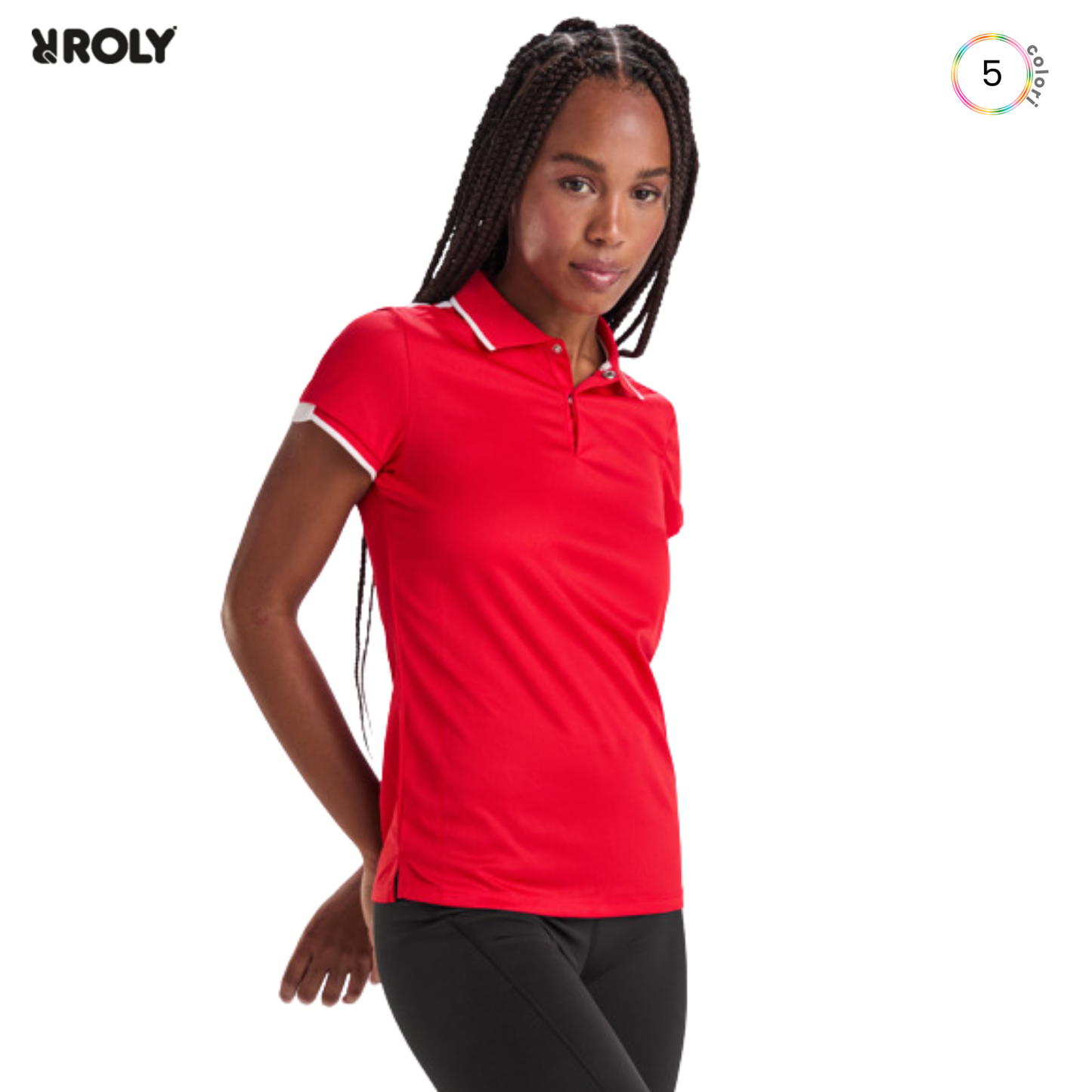 Polo sportiva da donna in poliestere riciclato | Cod. Tamil