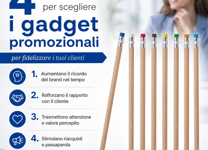 Matite personalizzate in legno naturale