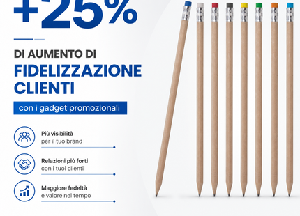 Matite personalizzate in legno naturale
