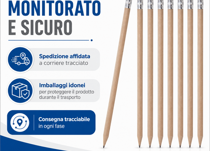 Matite personalizzate in legno naturale